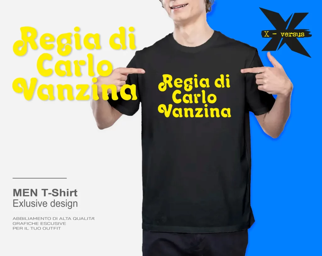 maglietta regia vanzina nera