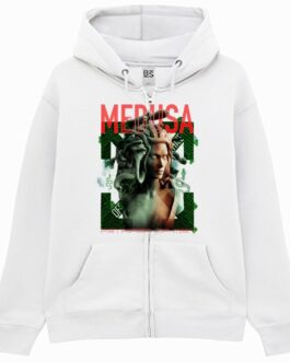 Felpa con Cappuccio Medusa Gorgon Zip Unisex Premium