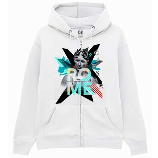 Felpa con Cappuccio Roma Statue Zip Unisex Premium