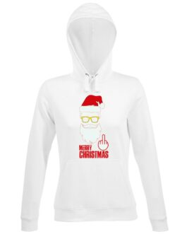 Felpa con Cappuccio Merry X-Mas Donna Premium