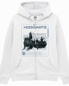 Felpa con Cappuccio Hogwartz Zip Unisex Premium