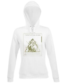 Felpa con Cappuccio - I Open at the Close HP I Doni della Morte Donna Premium