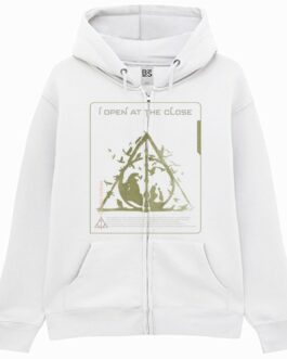 Felpa con Cappuccio - I Open at the Close HP I Doni della Morte Zip Unisex Premium