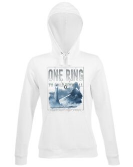 Felpa con Cappuccio One Ring to tame them all - Lord of the Ring Donna Premium
