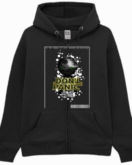 Felpa con Cappuccio Don't Panic Zip Premium Unisex