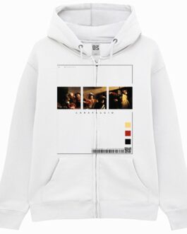 Felpa con Cappuccio Zip Premium Unisex Caravaggio Palette