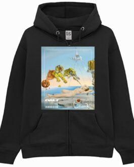 Felpa con Cappuccio Zip Premium Unisex Salvador Dalì