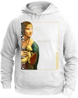 Felpa con Cappuccio Unisex Dama con ermellino