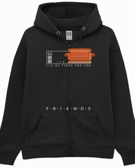 Felpa con Cappuccio Unisex Premium Zip Friends Serie TV