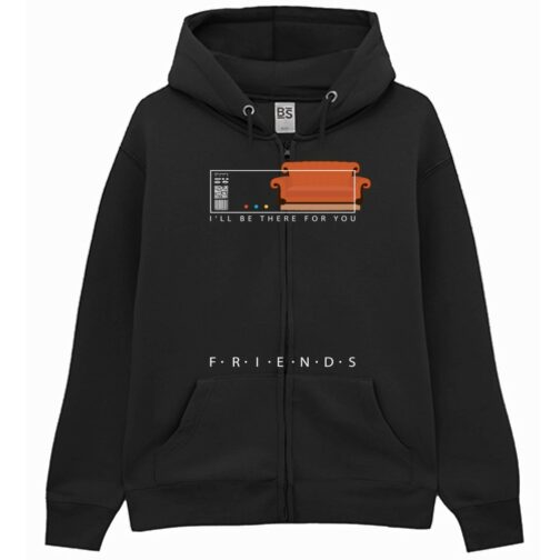 Felpa con Cappuccio Unisex Premium Zip Friends Serie TV