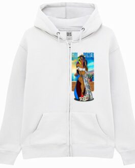 Felpa con Cappuccio Zip Premium Unisex - I Mori Siciliani "Girl Power"