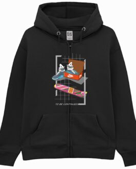 Felpa con cappuccio con zip Back to the future